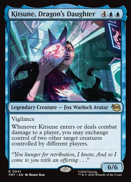 Kitsune, Dragon's Daughter, Magic card TMT 41 — Teenage Mutant Ninja Turtles set