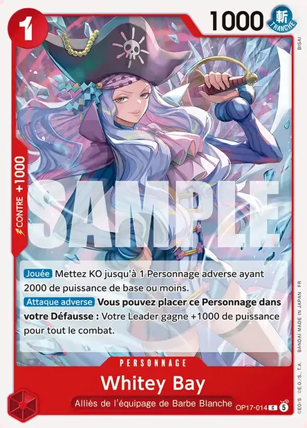 Whitey Bay, carte One Piece OP17-014 — extension LES GUERRIERS LES PLUS PUISSANTS AU MONDE