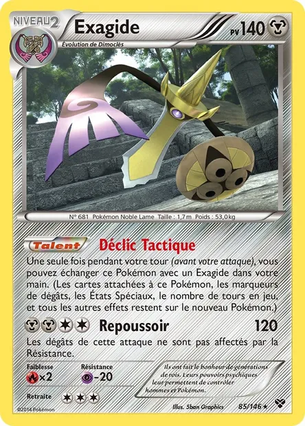 Exagide, carte Pokémon XY 85 — extension XY