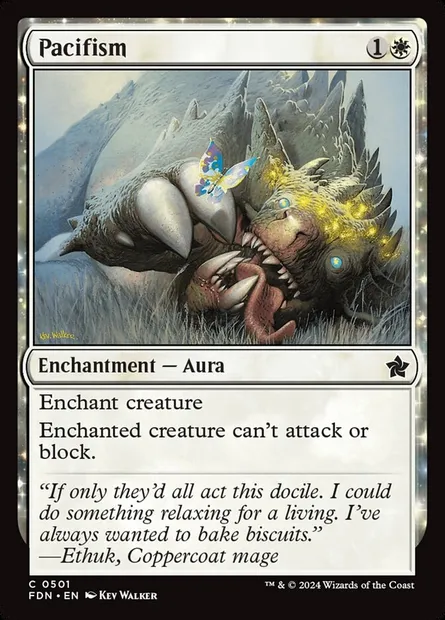 Pacifism, Magic card FDN 501 — Foundations set