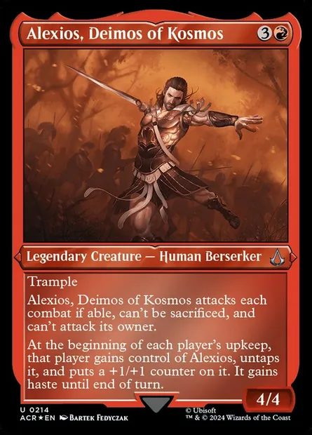 Alexios, Deimos of Kosmos, Magic card ACR 214 — Assassin's Creed set