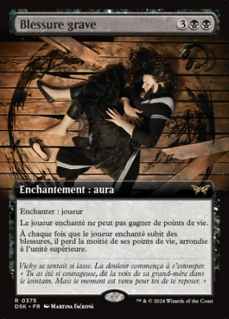 Blessure grave, carte Magic DSK 375 — extension Duskmourn: House of Horror