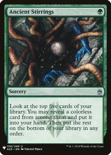 Ancient Stirrings, Magic card PLST A25-159 — The List set