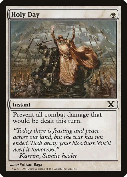 Holy Day, Magic card 10E 21 — Tenth Edition set