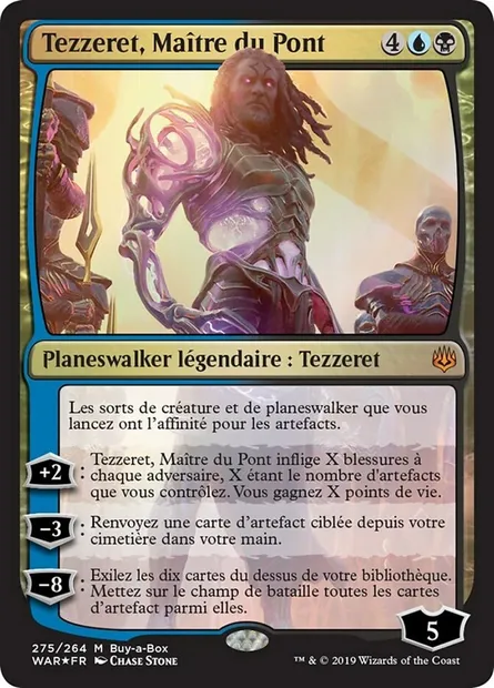 Tezzeret, Maître du Pont, carte Magic WAR 275 — extension La guerre des Planeswalkers