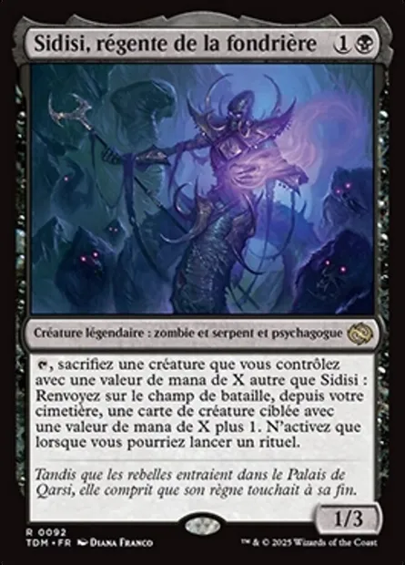Sidisi, régente de la fondrière, carte Magic TDM 92 — extension Tarkir: Dragonstorm