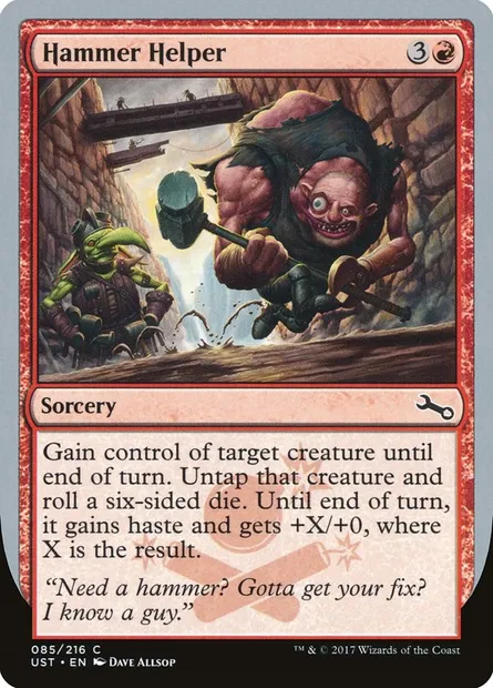 Hammer Helper, carte Magic UST 85 — extension Unstable
