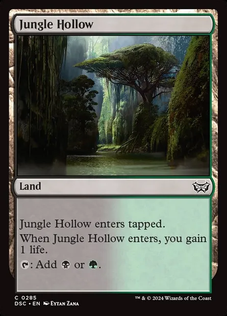 Jungle Hollow, Magic card DSC 285 — Duskmourn: House of Horror Commander set