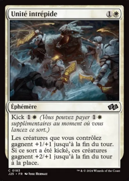 Unité intrépide, carte Magic J25 183 — extension Foundations Jumpstart