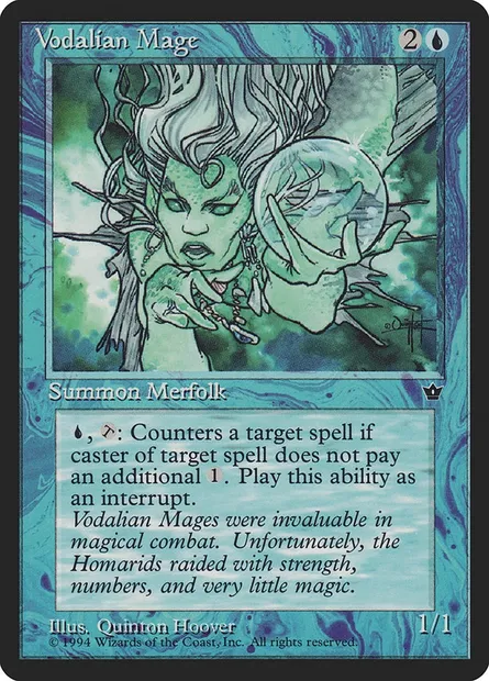 Vodalian Mage, Magic card FEM 30c — Fallen Empires set