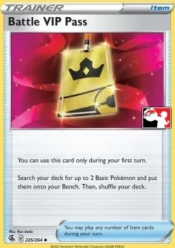Battle VIP Pass, Pokémon card PPS 225 — Play! Pokémon Prize Pack Series set