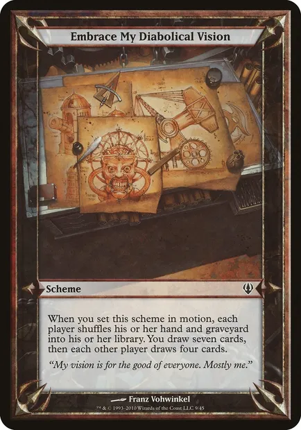 Embrace My Diabolical Vision, carte Magic OARC 9★ — extension Archenemy Schemes