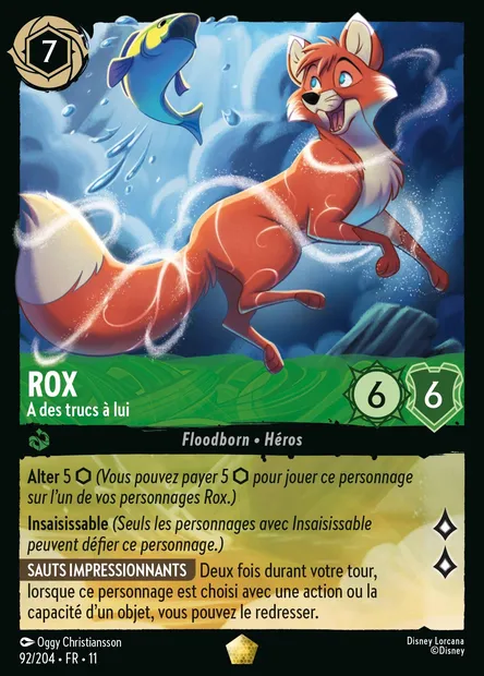 Rox - A des trucs à lui, carte Disney Lorcana CH11-092 — extension Givresort