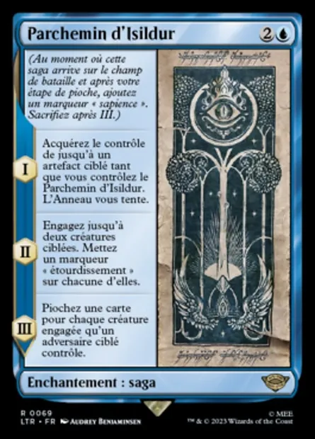 Parchemin d'Isildur, carte Magic LTR 69 — extension Le Seigneur des Anneaux : chroniques de la Terre du Milieu