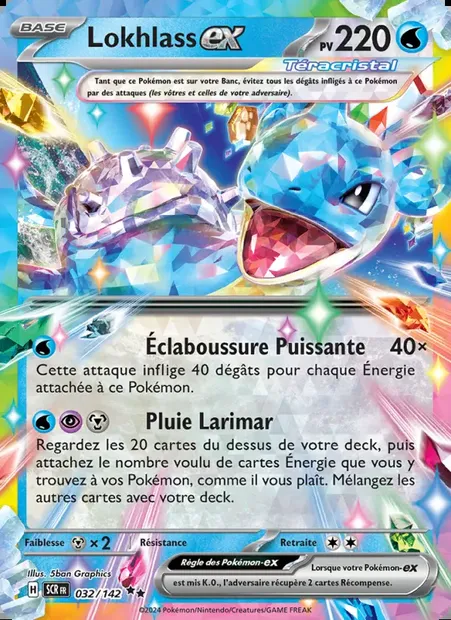 Lokhlass-ex, carte Pokémon SCR 032 — extension Couronne Stellaire
