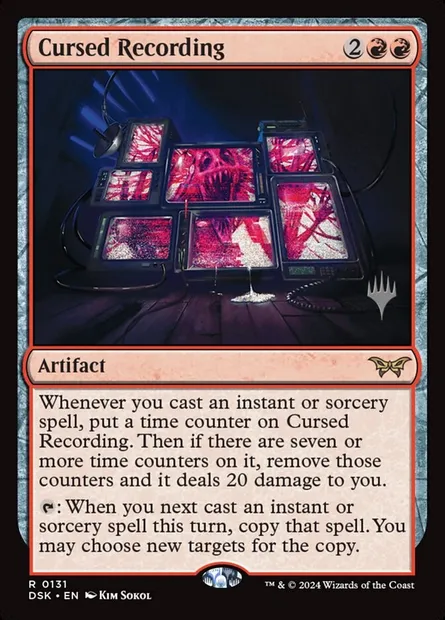 Cursed Recording, Magic card PDSK 131p — Duskmourn: House of Horror Promos set