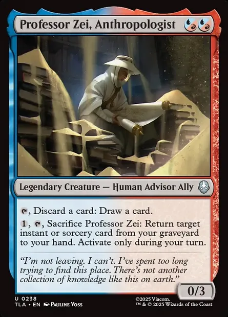 Professor Zei, Anthropologist, Magic card TLA 238 — Avatar: The Last Airbender set