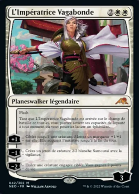 L'Impératrice Vagabonde, carte Magic NEO 42 — extension Kamigawa: La Dynastie Néon