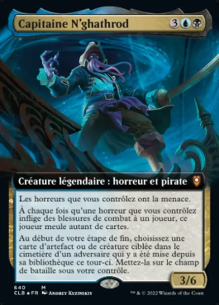 Capitaine N'ghathrod, carte Magic CLB 640 — extension Commander Légendes : la bataille de la Porte de Baldur