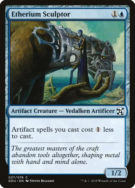 Etherium Sculptor, Magic card DDU 37 — Duel Decks: Elves vs. Inventors set