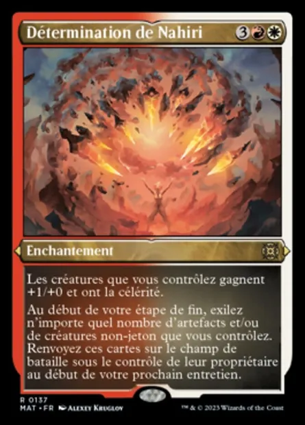 Détermination de Nahiri, carte Magic MAT 137 — extension L'invasion des machines : le jour d'après
