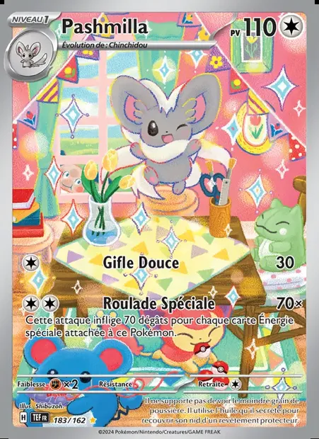 Pashmilla, carte Pokémon TEF 183 — extension Forces Temporelles