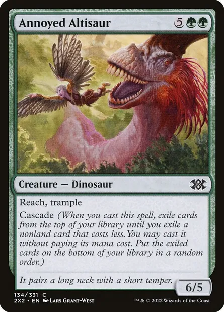 Annoyed Altisaur, Magic card 2X2 134 — Double Masters 2022 set