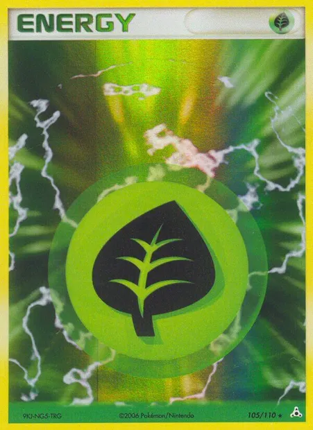 Grass Energy, Pokémon card HP 105 — Holon Phantoms set