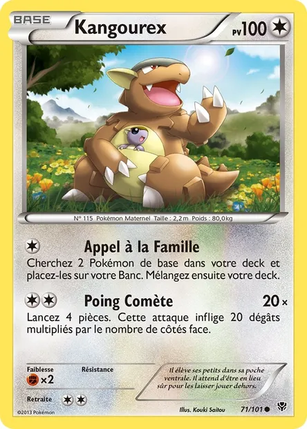 Kangourex, carte Pokémon PLB 71 — extension Explosion Plasma