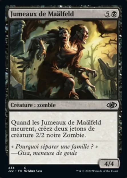 Jumeaux de Maälfeld, carte Magic J22 438 — extension Jumpstart 2022