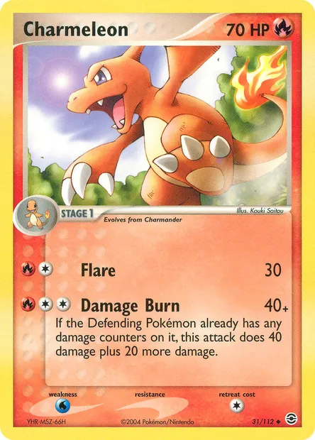 Charmeleon, Pokémon card RG 31 — FireRed & LeafGreen set
