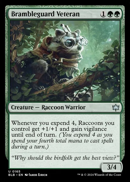 Brambleguard Veteran, Magic card BLB 165 — Bloomburrow set