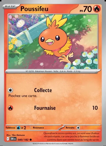 Poussifeu, carte Pokémon DRI 040 — extension Rivalités Destinées