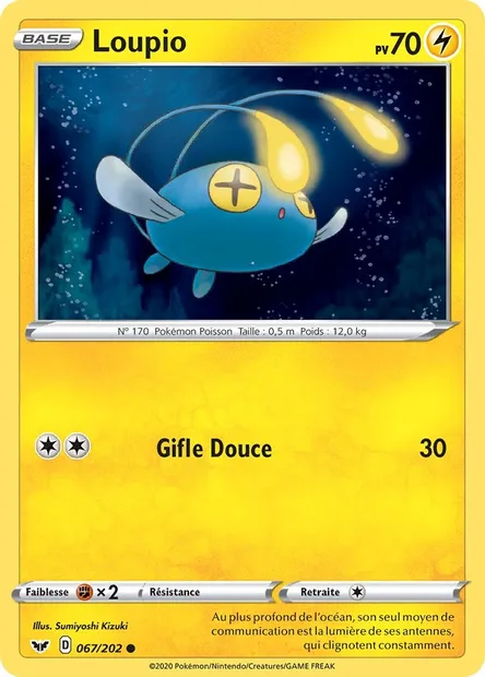 Loupio, carte Pokémon SSH 67 — extension Épée et Bouclier