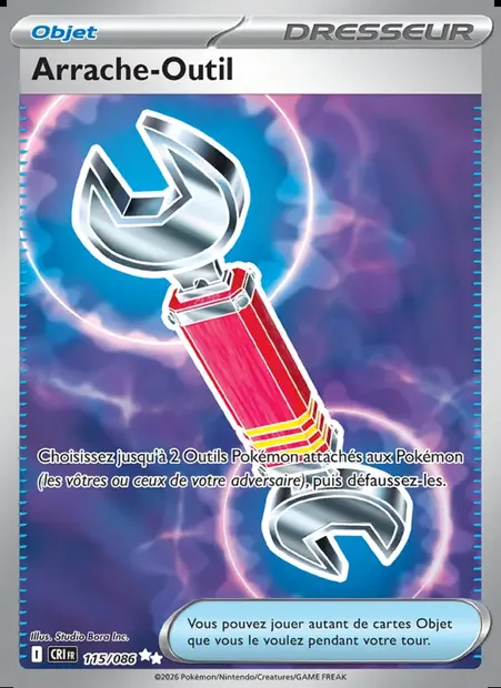 Arrache-Outil, carte Pokémon CRI 115 — extension Chaos Ascendant