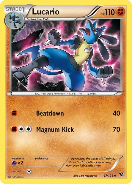 Lucario, Pokémon card FCO 47 — Fates Collide set