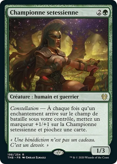 Championne setessienne, carte Magic THB 198 — extension Theros Beyond Death