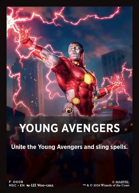 Young Avengers, Magic card FMSC 8 — Marvel Super Heroes Jumpstart Front Cards set