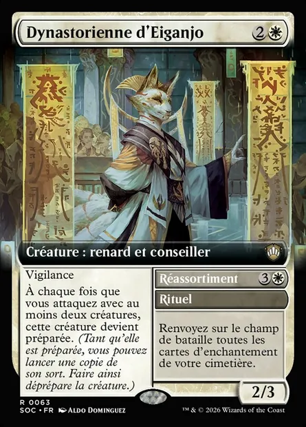Dynastorienne d'Eiganjo // Replenish, carte Magic SOC 63 — extension Secrets of Strixhaven Commander