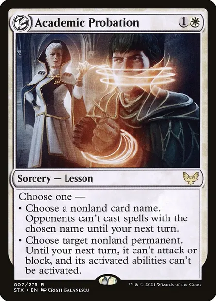 Academic Probation, Magic card STX 7 — Strixhaven: School of Mages set