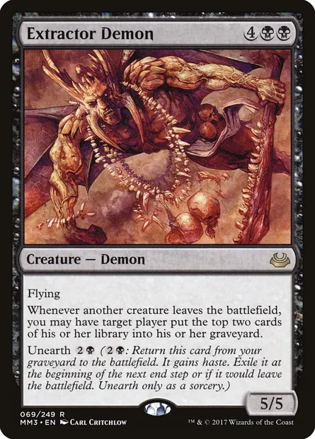 Extractor Demon, Magic card MM3 69 — Modern Masters 2017 set