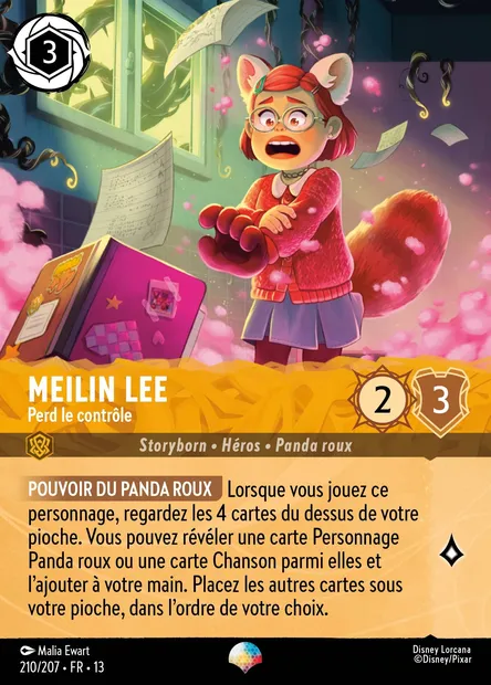 Meilin Lee - Perd le contrôle, carte Disney Lorcana CH13-210 — extension Invasion Epineuse!