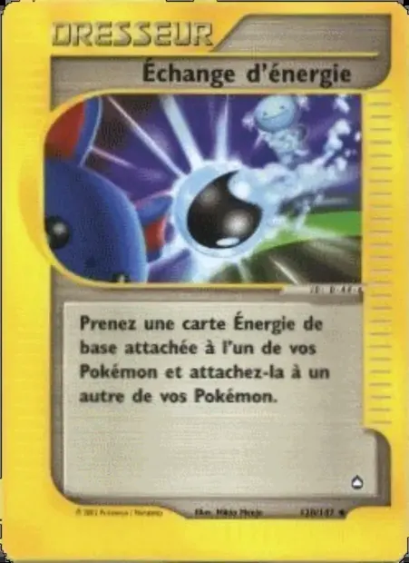 Échange d'énergie, carte Pokémon AQ 120 — extension Aquapolis