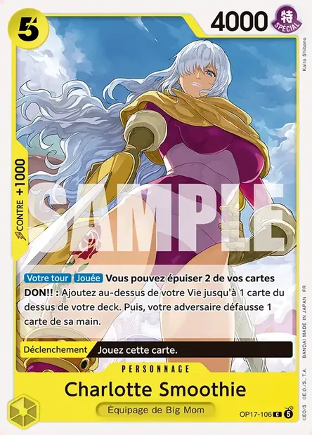 Charlotte Smoothie, carte One Piece OP17-106 — extension LES GUERRIERS LES PLUS PUISSANTS AU MONDE
