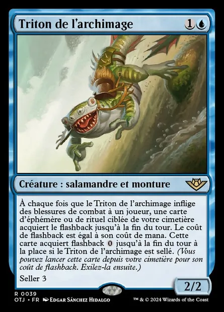 Triton de l'archimage, carte Magic OTJ 39 — extension Outlaws of Thunder Junction