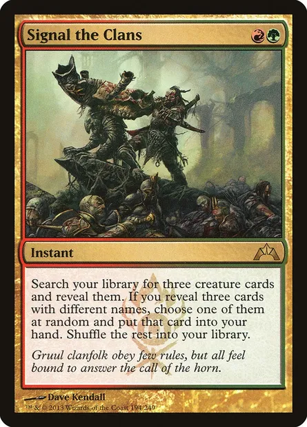 Signal the Clans, Magic card GTC 194 — Gatecrash set