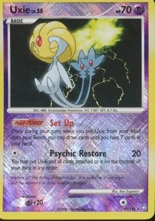 Uxie Lv.55, carte Pokémon LGP 043 — extension League Promos