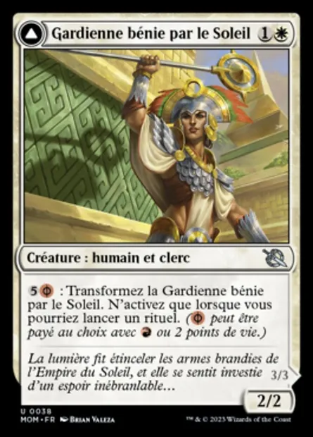 Gardienne bénie par le Soleil // Conquérante bénie par le fourneau, carte Magic MOM 38 — extension L'invasion des machines