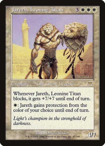 Jareth, Leonine Titan, Magic card ONS 43 — Onslaught set