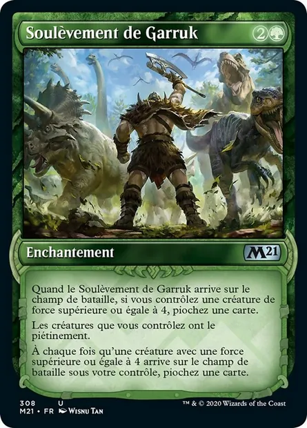 Soulèvement de Garruk, carte Magic M21 308 — extension Core Set 2021